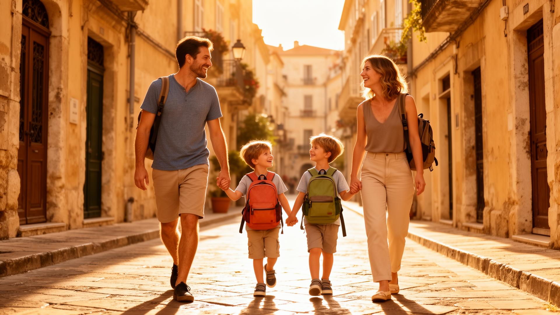 Familia viajando con niños por Europa