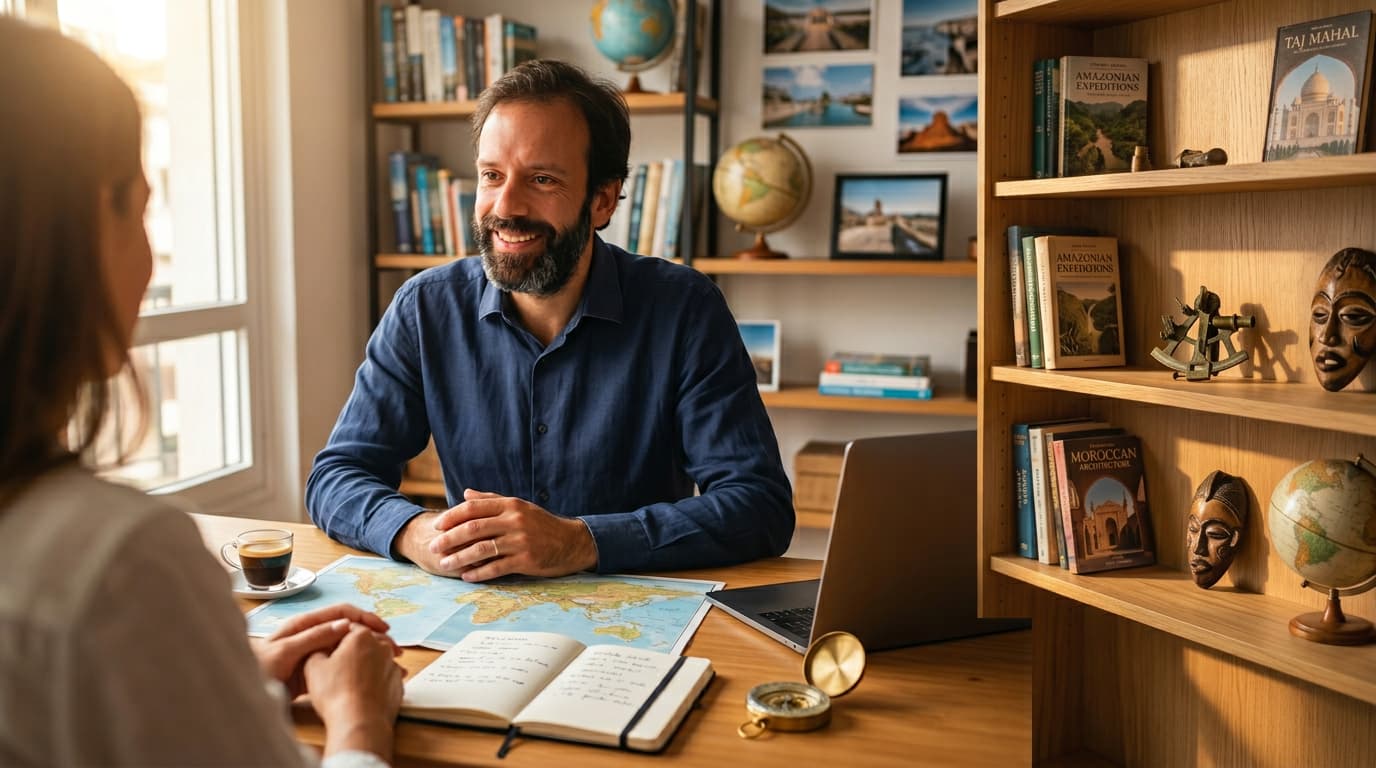 Asesor de Travel and Dream planificando un viaje a medida