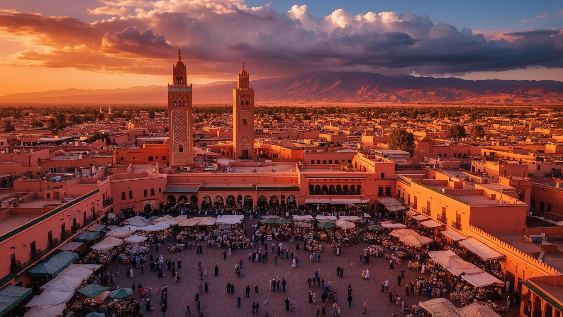 Dromedario al atardecer en las dunas del Sáhara, Marruecos