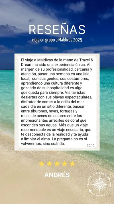 Testimonio de Andrés - Viaje a Maldivas 2025