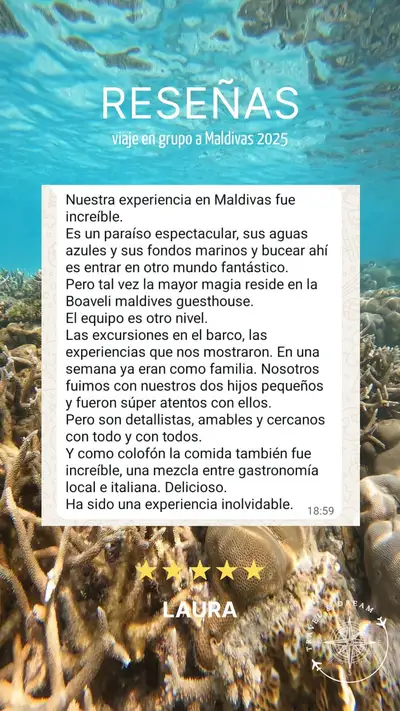 Testimonio de Laura - Viaje a Maldivas 2025