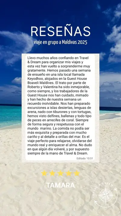 Testimonio de Tamara - Viaje a Maldivas 2025